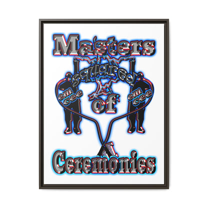 em cee squared - framed canvas art (white)