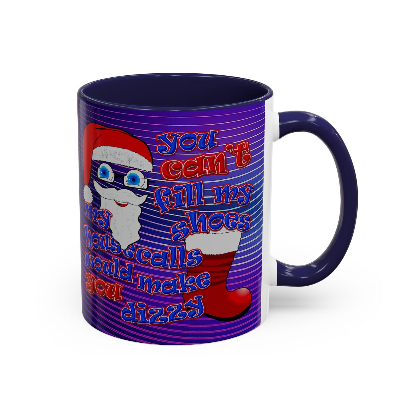 santa's shoes - Accent Mug (purple wave)