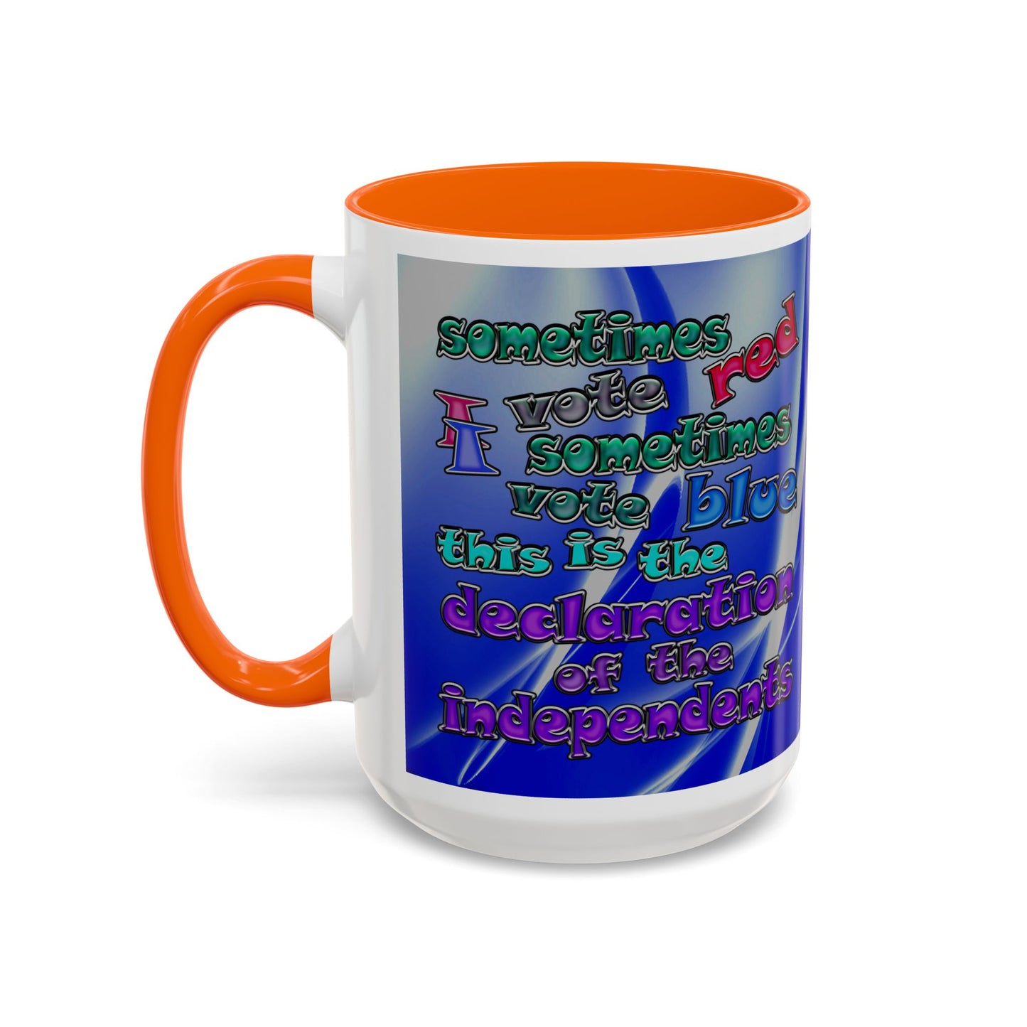 declaration of the independents - Accent Mug (blue-white wave)