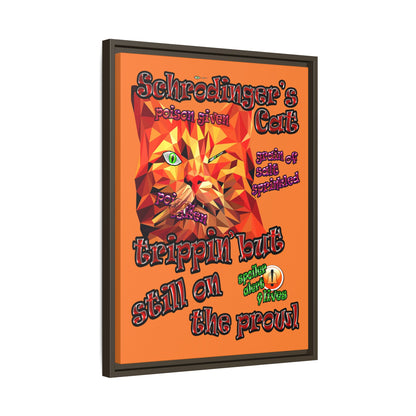 schrodinger's cat - framed canvas art (crusta)