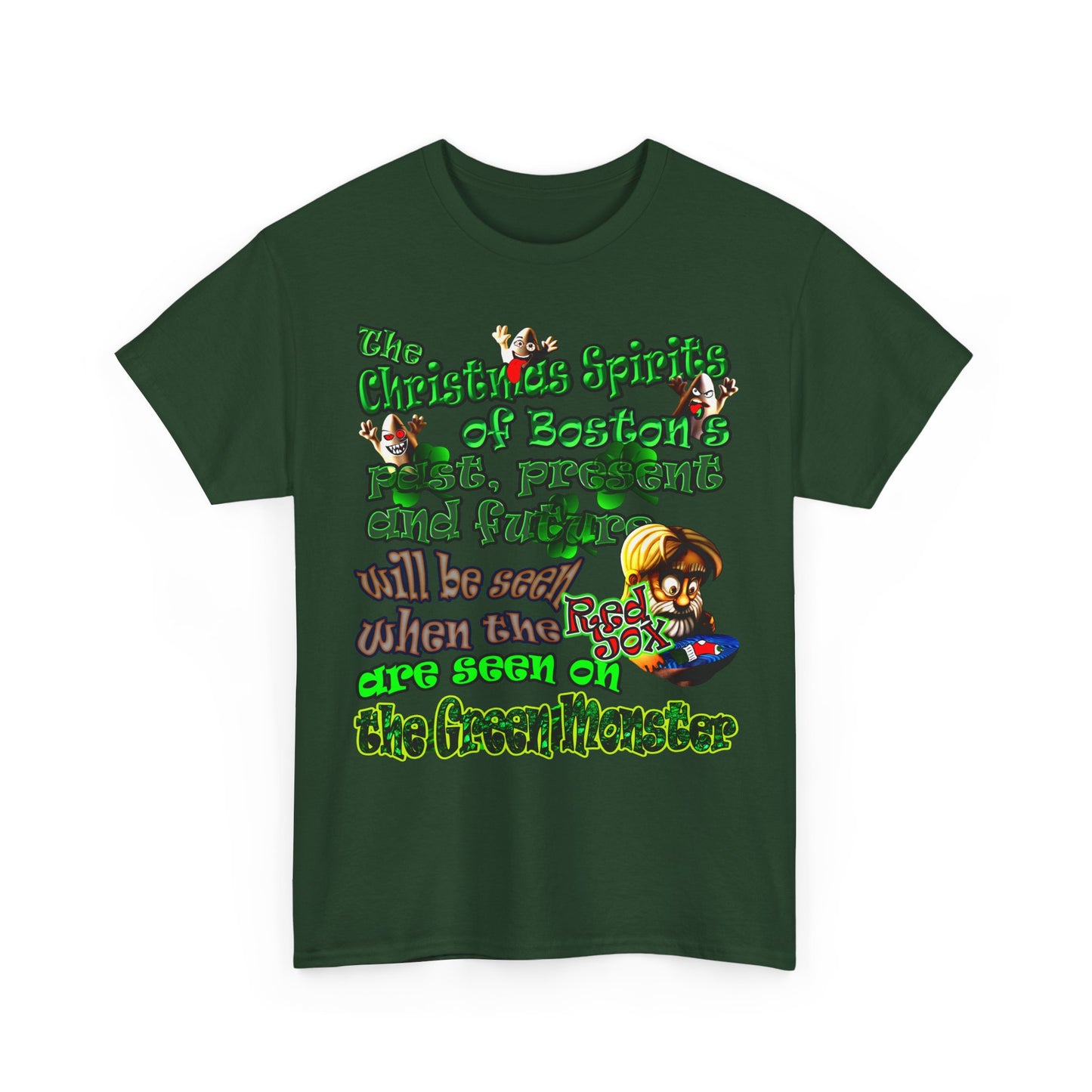 christmas spirits of boston - Unisex Heavy Cotton Tee