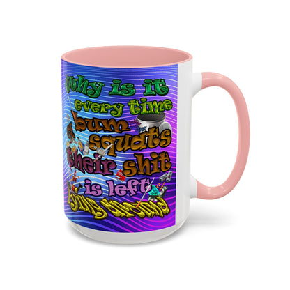 the bum's shit - Accent Mug (purple wave)
