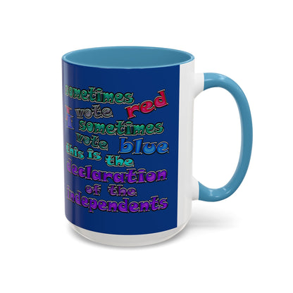 declaration of the independents - Accent Mug (dark blue)
