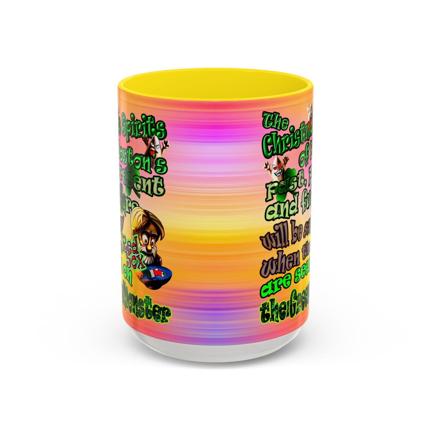 christmas spirits of boston - Accent Mug (color blur)