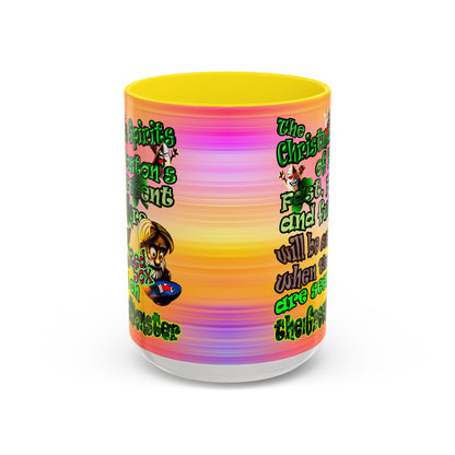 christmas spirits of boston - Accent Mug (color blur)