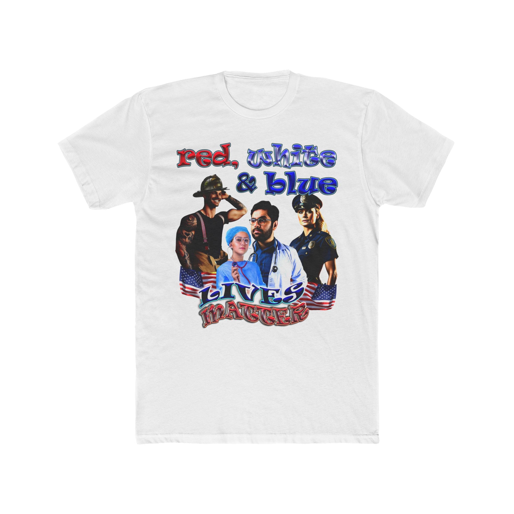 rw&b lives matter - Men's Cotton Crew Tee