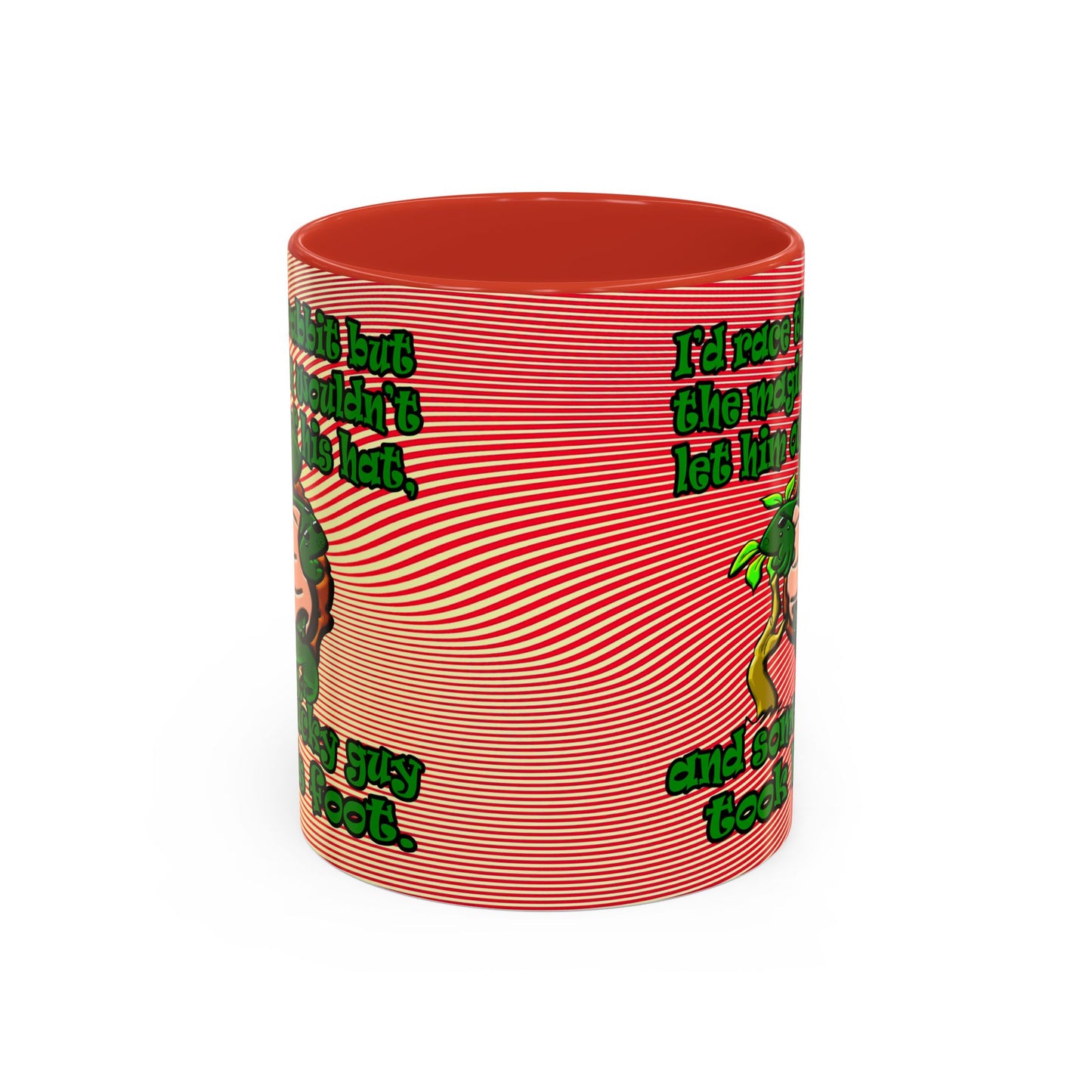turtle race - Accent Mug (yellow-orange wave)