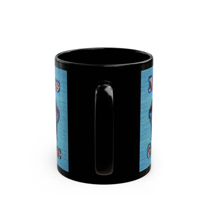 em cee squared - Black Mug (faded dark blue)