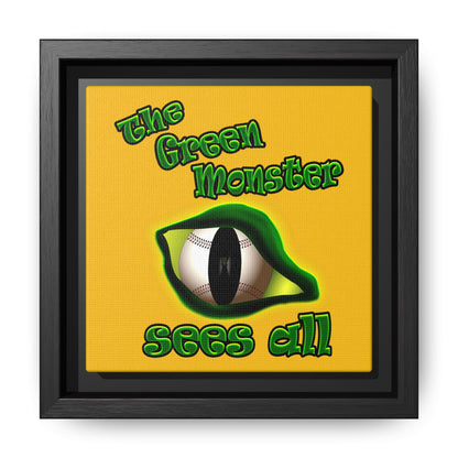 green monster - framed canvas art (yellow)