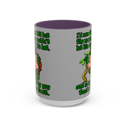 turtle race - Accent Mug (light grey)