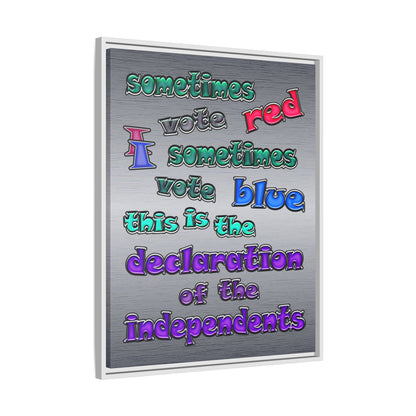declaration of the independents - framed canvas art (brushed nickel)
