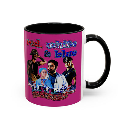 rw&b lives matter - Accent Mug (pink)