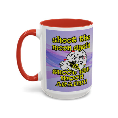 shoot the moon again - Accent Mug (light blue-pink wave)