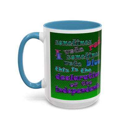 declaration of the independents - Accent Mug (logo green)
