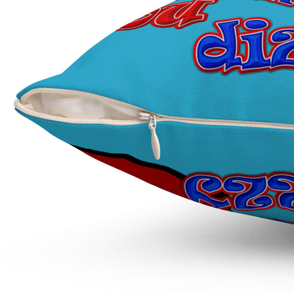 santa's shoes - Spun Polyester Square Pillow - (turquoise)