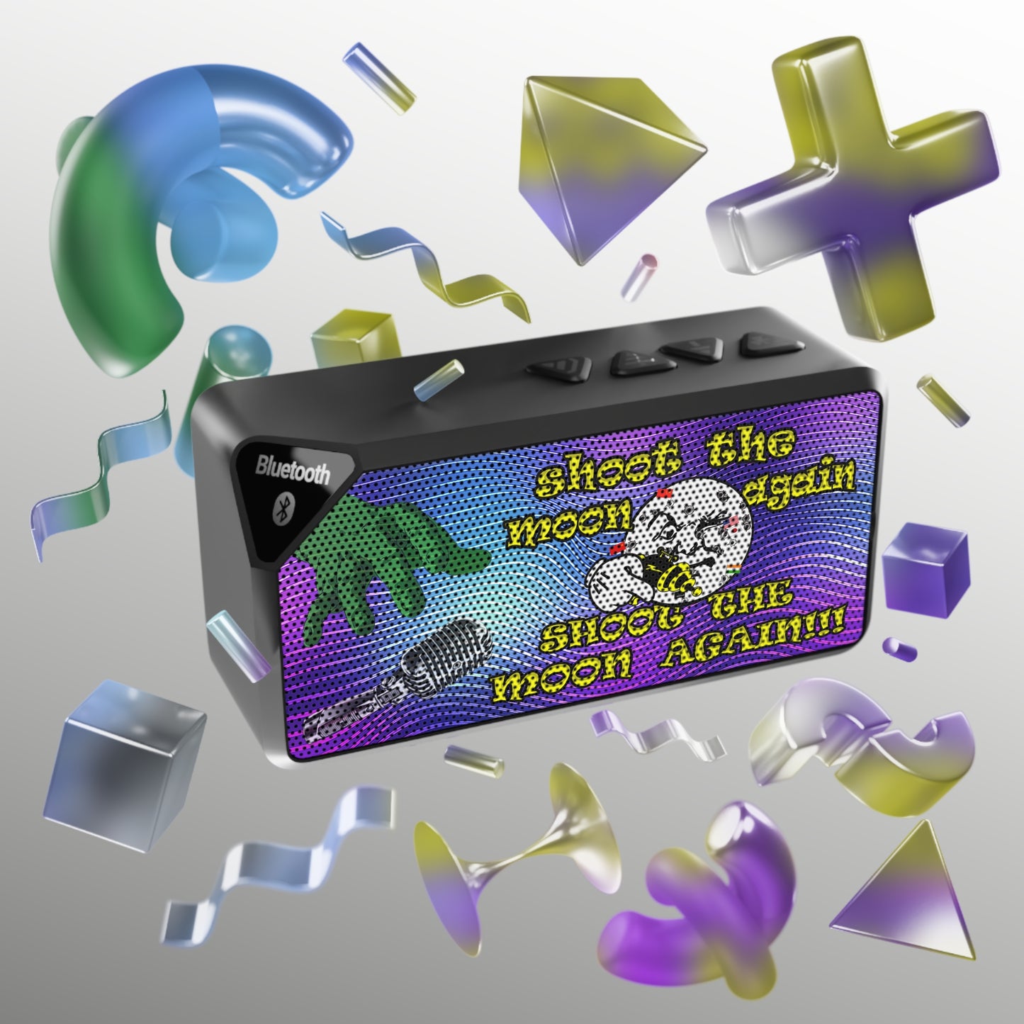 shoot the moon again - Jabba Bluetooth Speaker (purple wave)