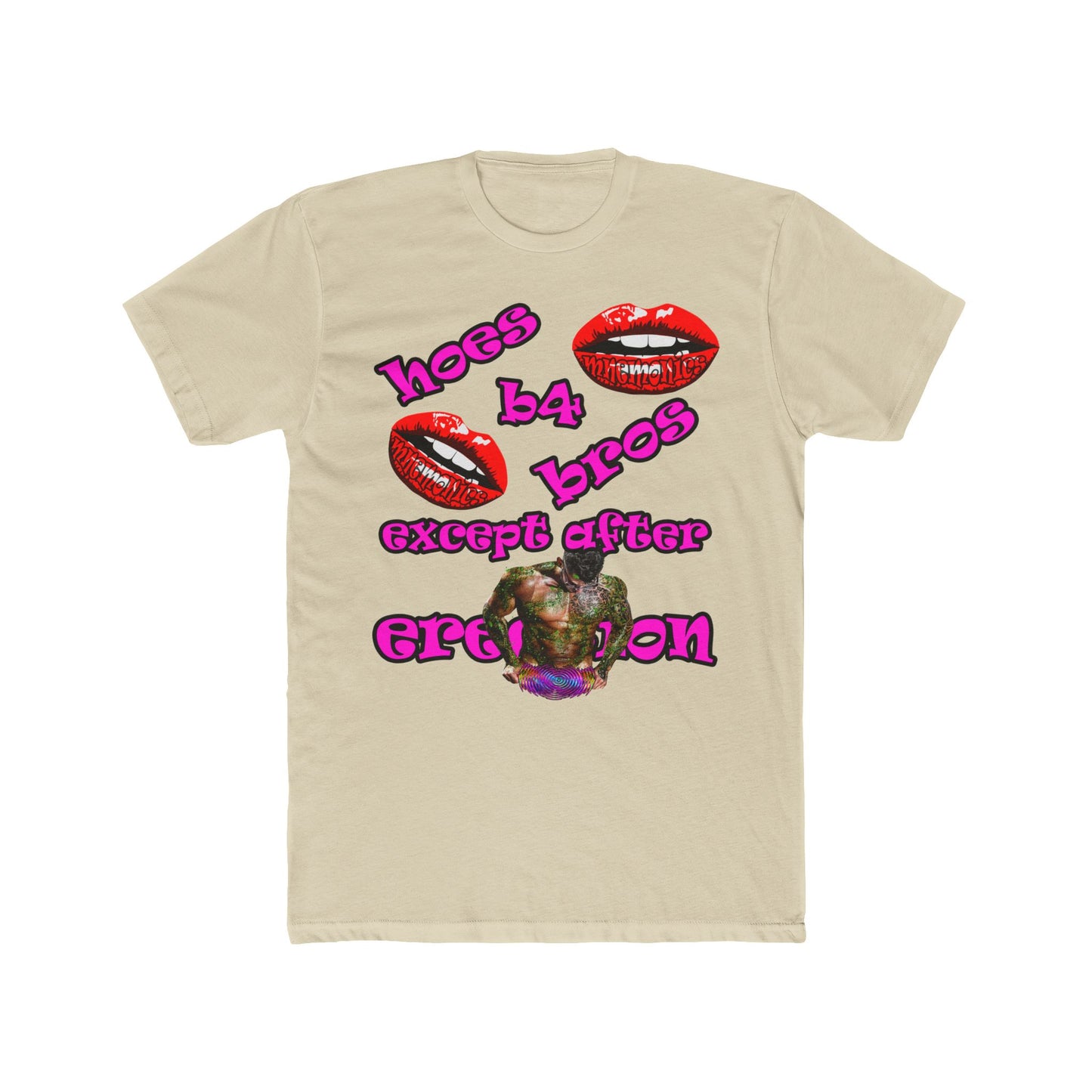 hoes b4 bros - Men's Cotton Crew Tee