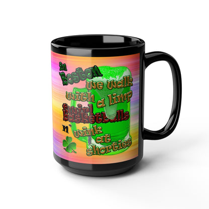 celtics logo - Black Mug (color blur)