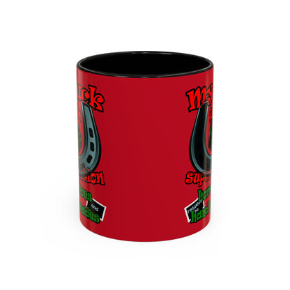 my luck - Accent Mug (dark red)