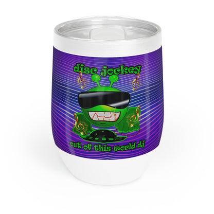 disc jockey - Chill Wine Tumbler (purple wave)
