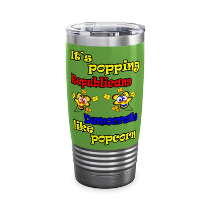 popping like popcorn - Ringneck Tumbler, 20oz (green)