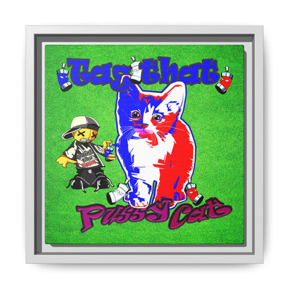 tag that - framed canvas art (green turf)