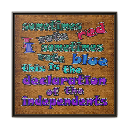 declaration of the independents - framed canvas art (brown papyrus)