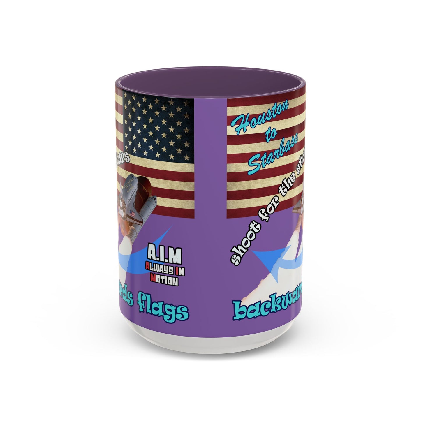 shoot for the stars - Accent Mug (light purple)