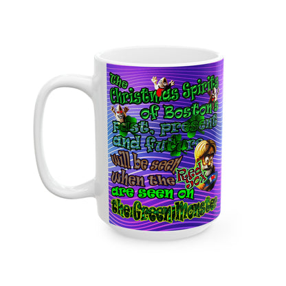 christmas spirits of boston - White Mug (purple wave)