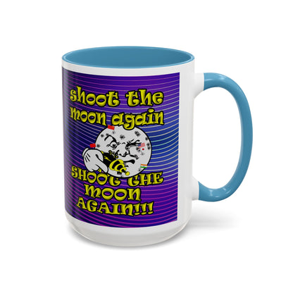 shoot the moon again - Accent Mug (purple wave)