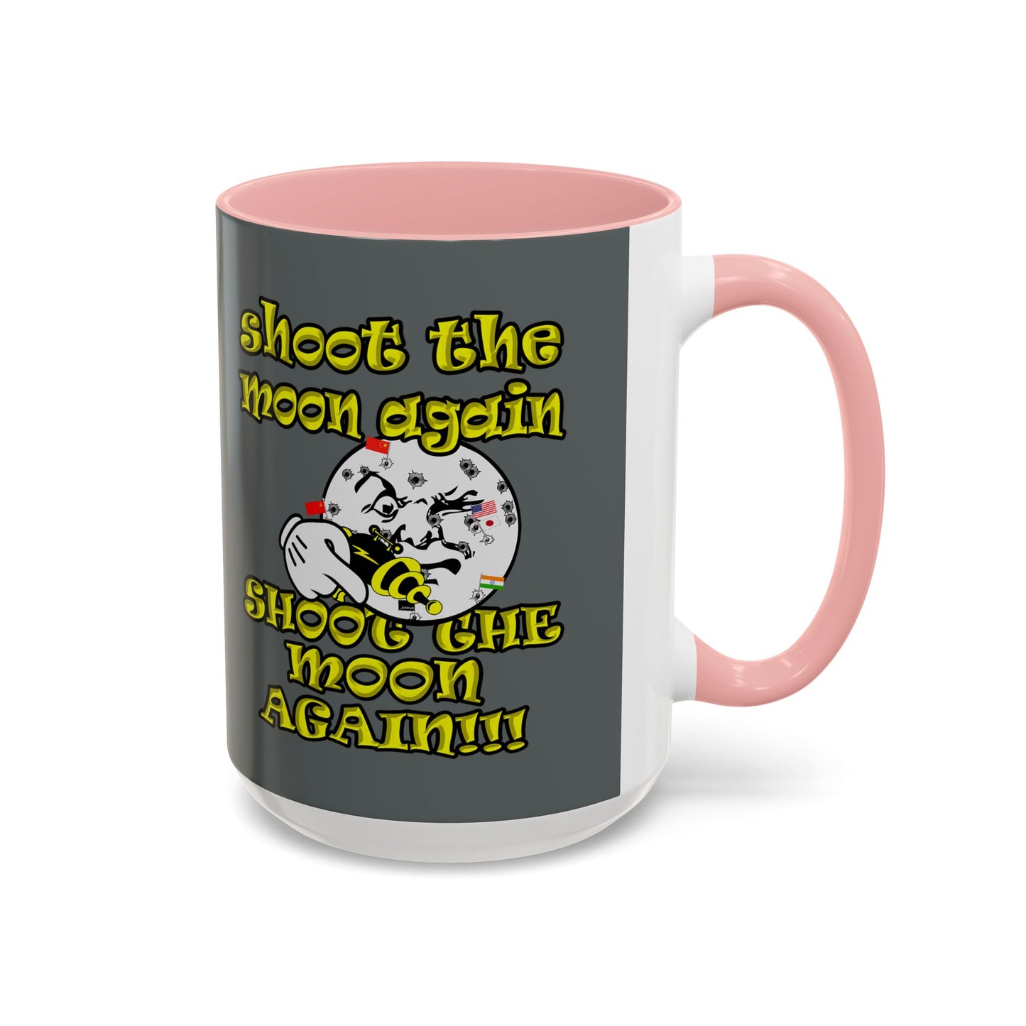 shoot the moon again - Accent Mug (dark grey)