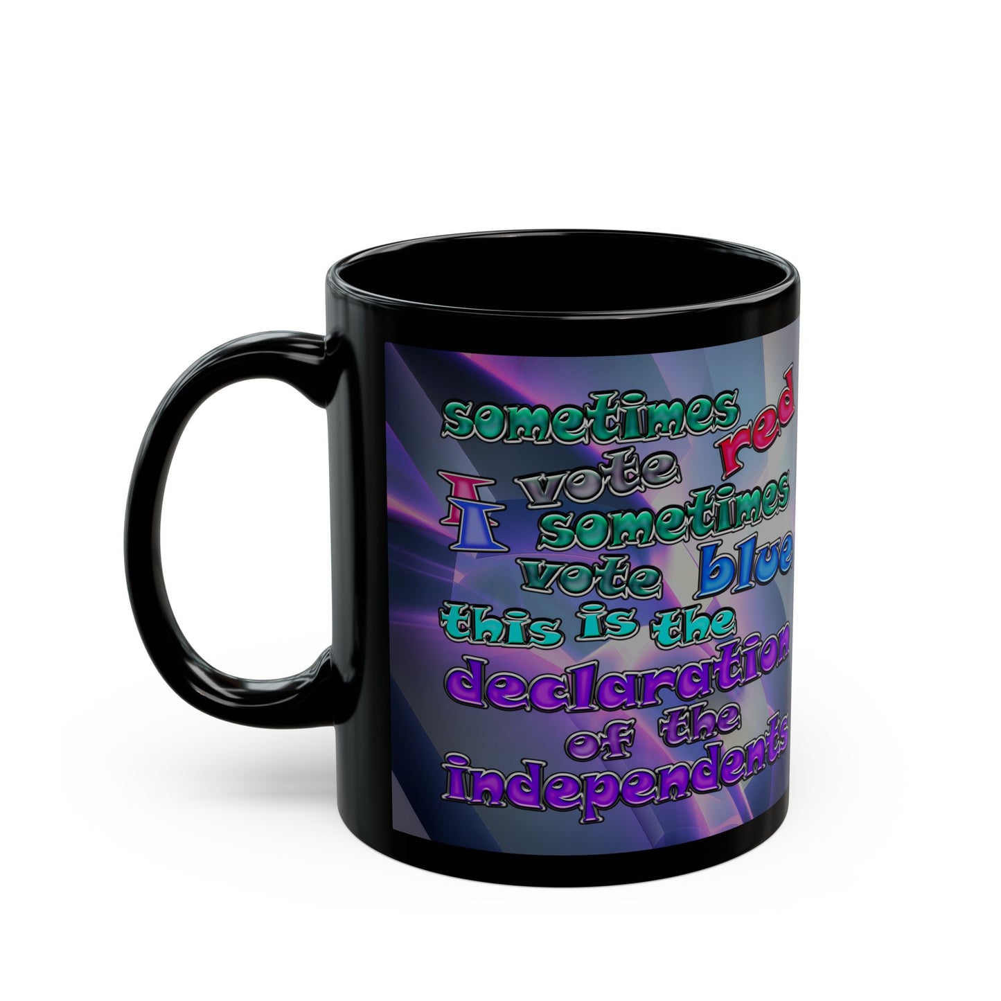declaration of the independents - Black Mug (grey-pink wave)
