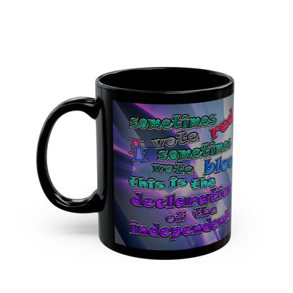 declaration of the independents - Black Mug (grey-pink wave)
