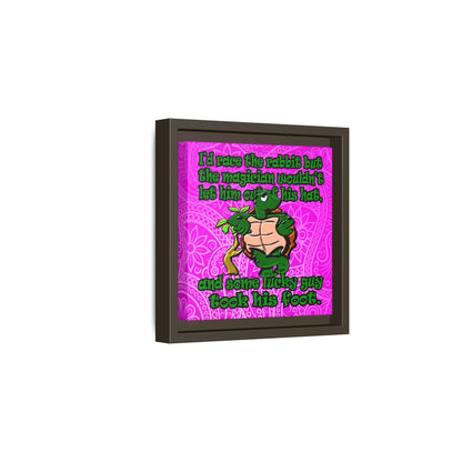 turtle race - framed canvas art (pink swirl)