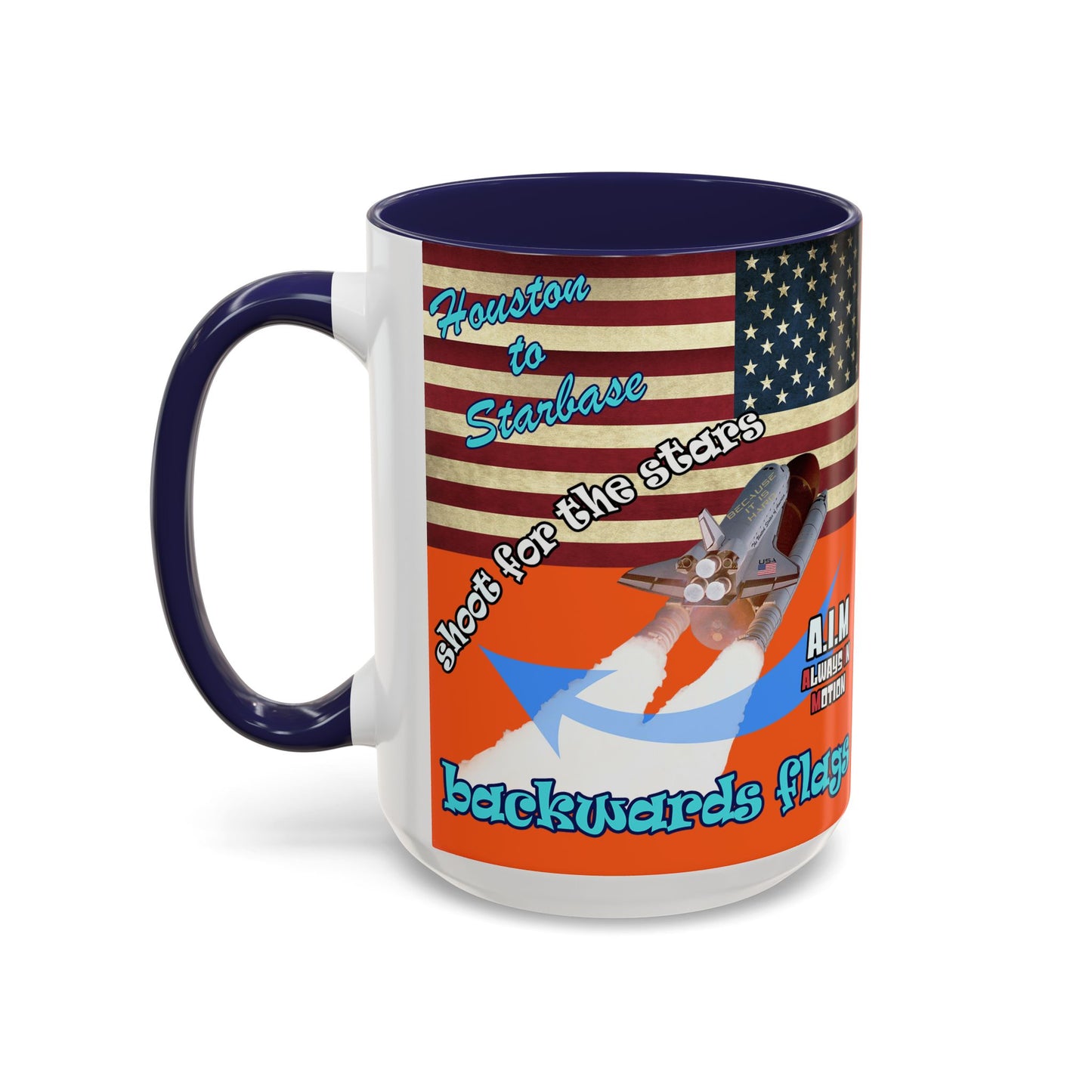 shoot for the stars - Accent Mug (orange)