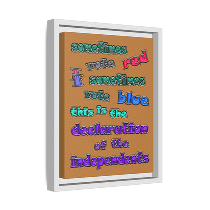 declaration of the independents - framed canvas art (light brown)