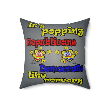 popping like popcorn - Faux Suede Square Pillow - (grey-light grey)