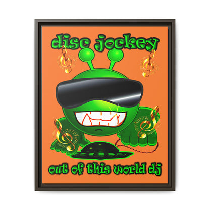 disc jockey - framed canvas art (crusta)