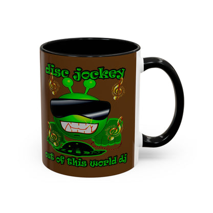 disc jockey - Accent Mug (brown)