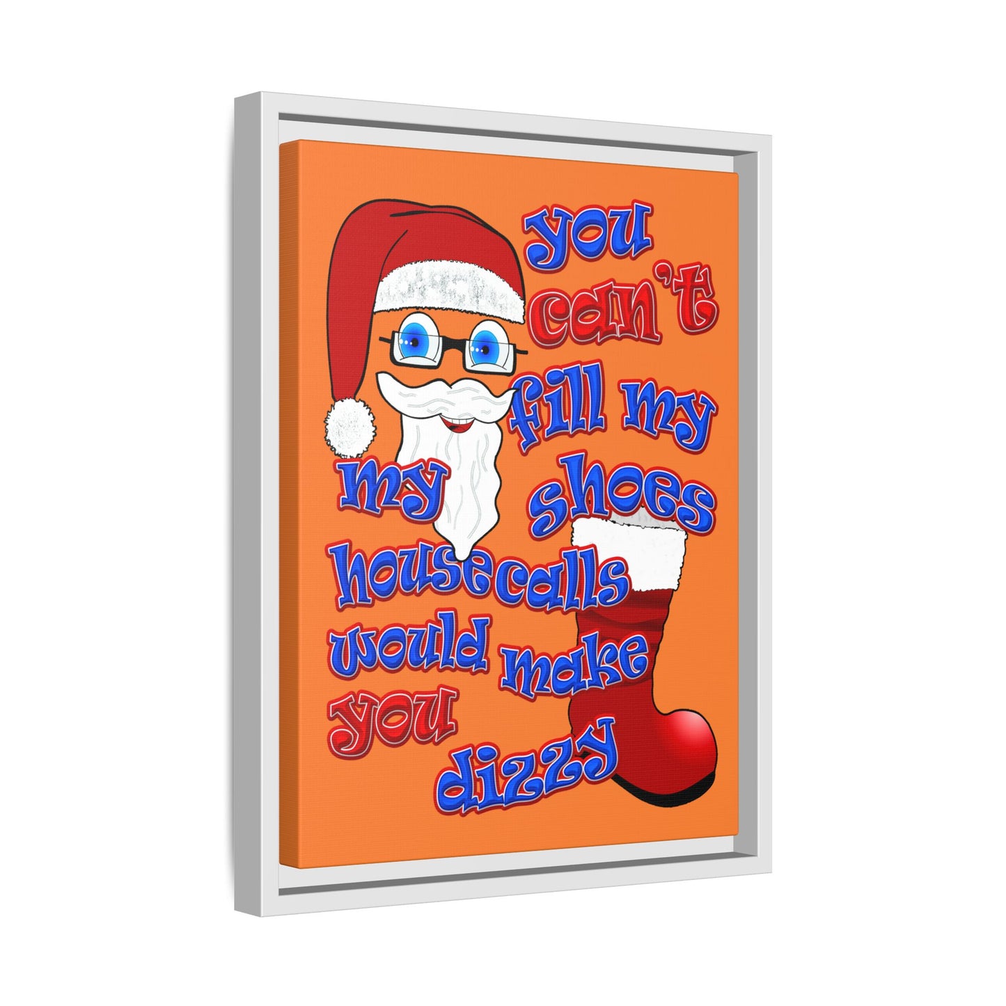 santa's shoes - framed canvas art (crusta)