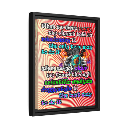 doggystyle - framed canvas art (yellow-orange wave)