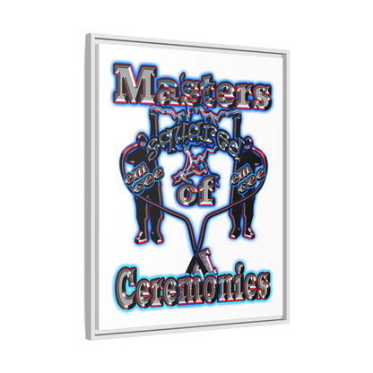 em cee squared - framed canvas art (white)