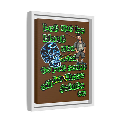 og - framed canvas art (brown)