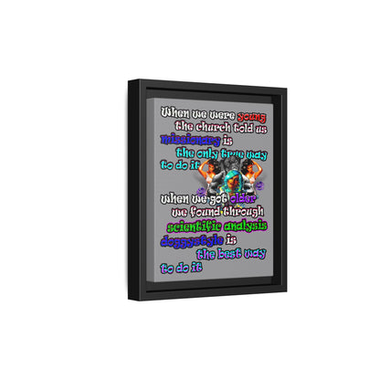 doggystyle - framed canvas art (grey)