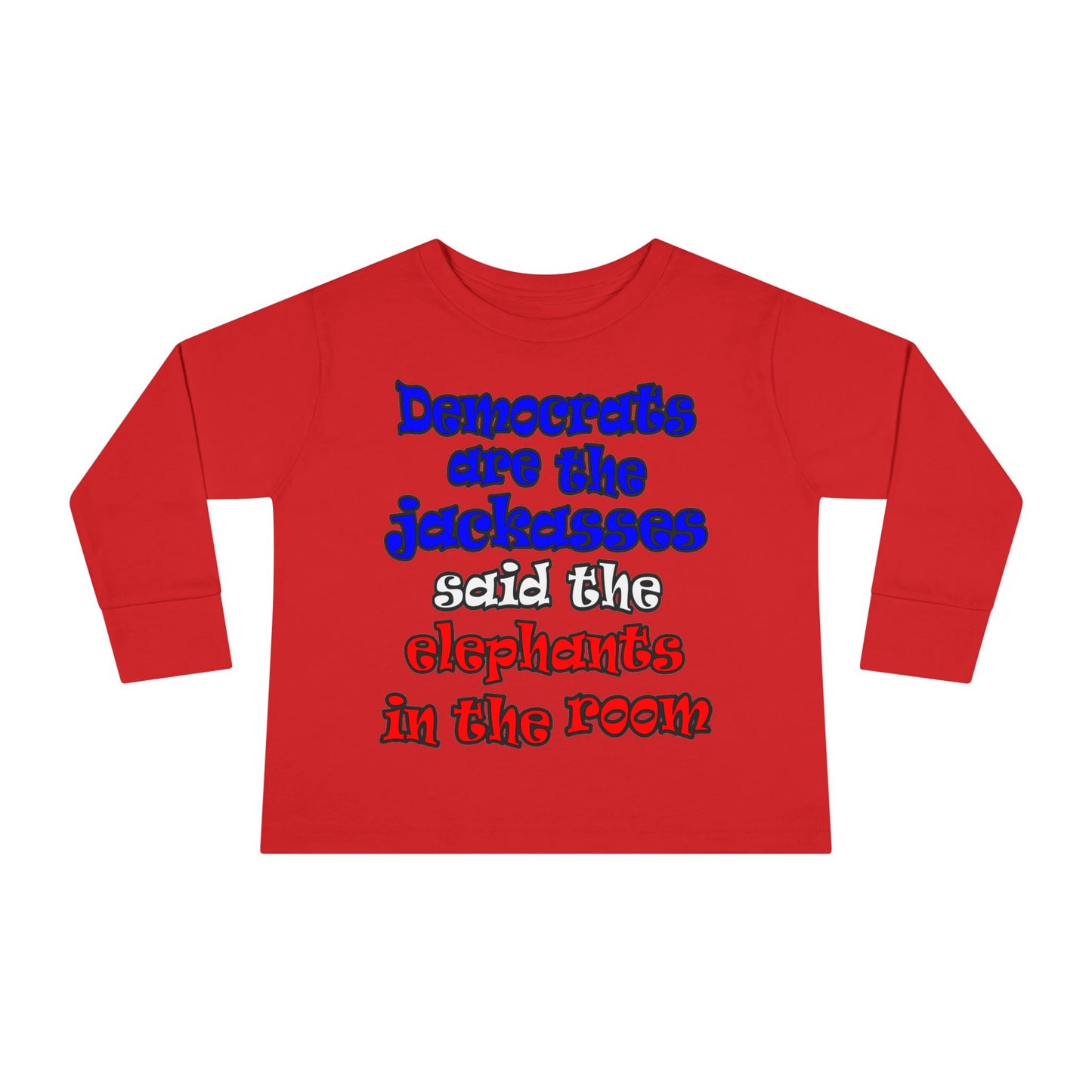 donkeys and elephants - Toddler Long Sleeve Tee