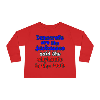 donkeys and elephants - Toddler Long Sleeve Tee