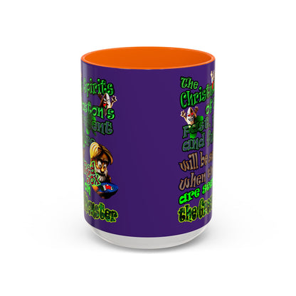 christmas spirits of boston - Accent Mug (purple)