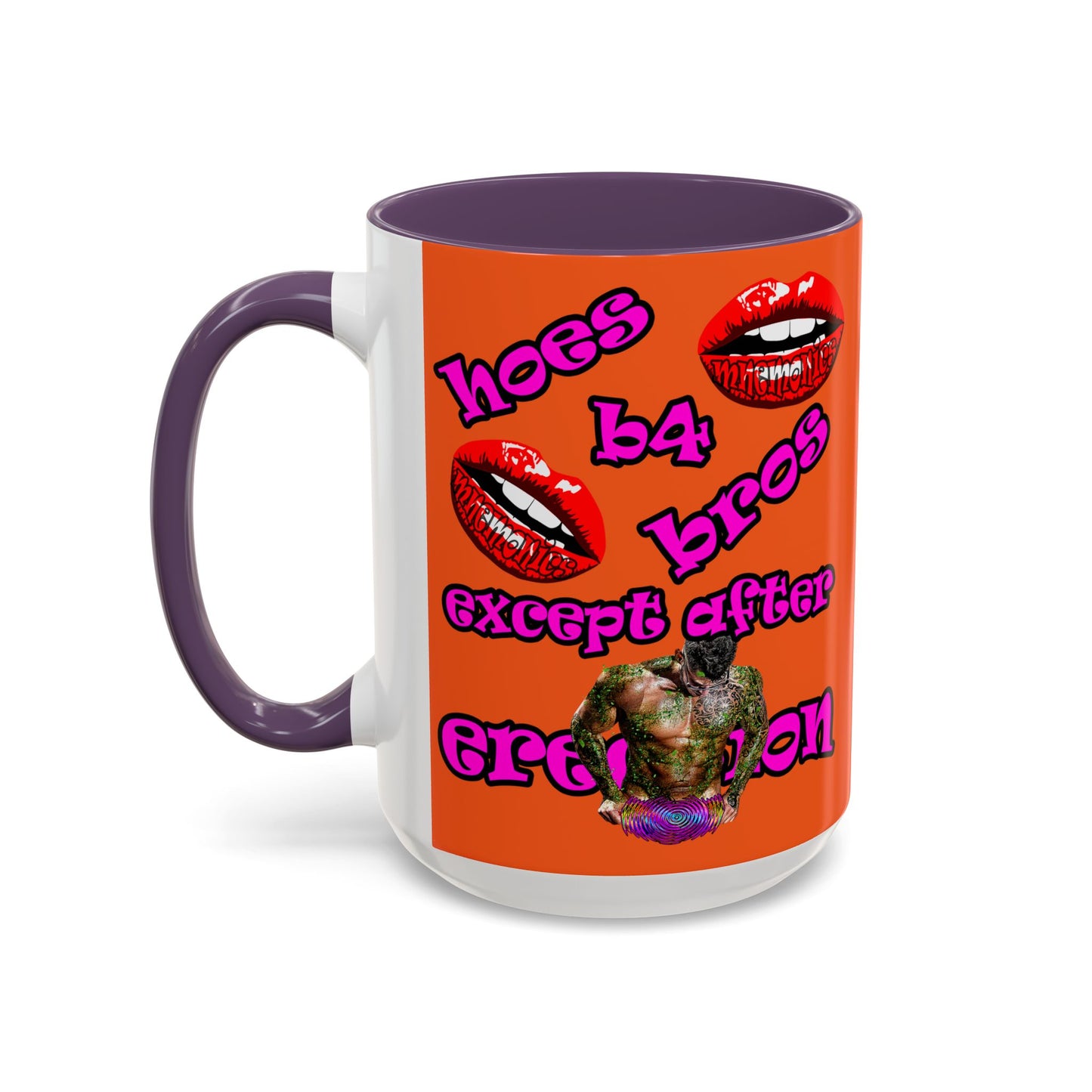 hoes b4 bros - Accent Mug (orange)