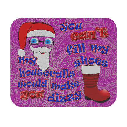 santa's shoes - Mouse Pad (Rectangle) (pink swirl)