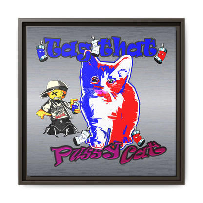 tag that - framed canvas art (brushed nickel)